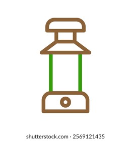Camping lantern icon. Concept of outdoor, adventure, and travel.