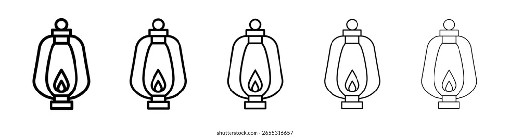 Icono de linterna de camping lleno concepto de signo plano para el Diseño web.