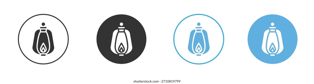 Icono de linterna de camping. Plantilla de diseño de iconos gráficos
