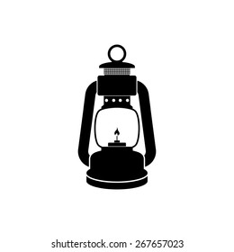 Camping lantern icon isolated on white background.