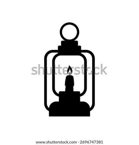 Camping lantern icon isolated on white background