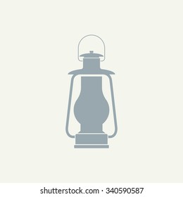 Camping lantern icon on white background. Vector illustration eps 10.