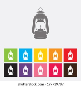 Camping lantern icon - Vector