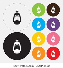 Camping lantern icon - Vector