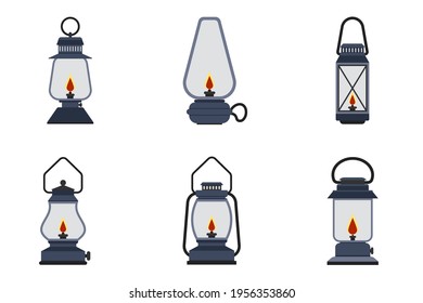 Camping Lantern Icon. Vector Camp Lamp. Lamp Icon.