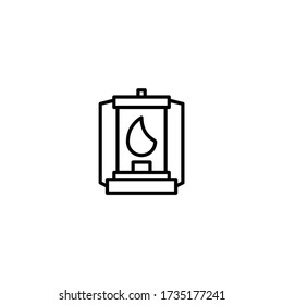 ilustración vectorial de icono de linterna de camping