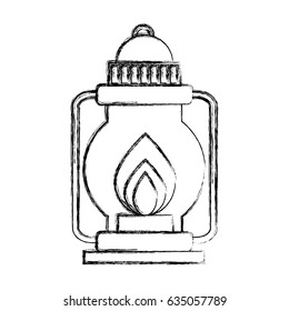 camping lantern isolated icon