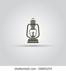 Camping Lantern isolated vector icon