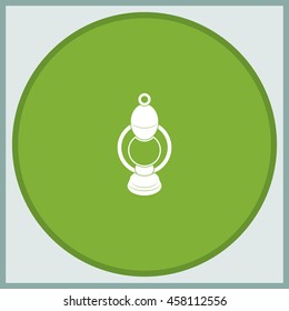 Camping lantern. Oil lantern icon. Gas lamp illustration.