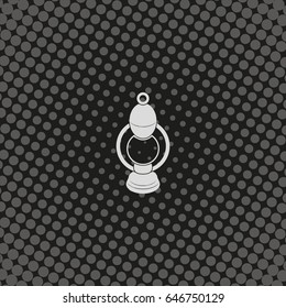 Camping lantern. Oil lantern icon. Gas lamp illustration.