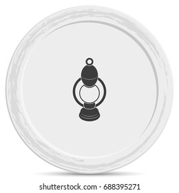 Camping lantern. Oil lantern icon. Gas lamp illustration.