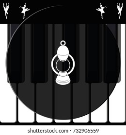 Camping lantern. Oil lantern icon. Gas lamp illustration.