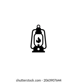 Camping lantern simple flat icon vector illustration