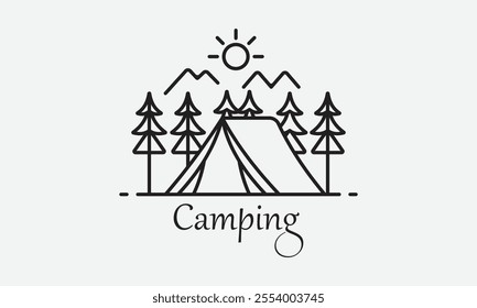 Camping Life, Ready To Print Camping Vector T Shirt Design Template, Wall Art, Mug, Sticker, Banner, Tee, Hoodie, Printable, Illustration