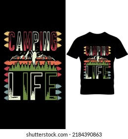 Camping Life T-shirt, Road Trip Shirt, Hiking gift, Adventure Camping Shirt– Hike Hiking Camping – Camping T-Shirt Design – Printable Sublimation 