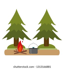Camping lifestyle in nature