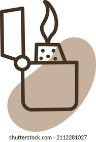 Camping lighter, illustration, vector on a white background.