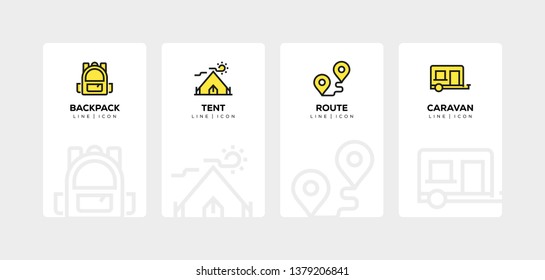 CAMPING LINE ICON SET