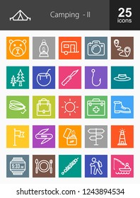 Camping Line Icons