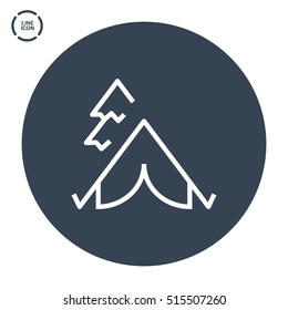 camping linear vector icon for websites and mobile minimalistic flat design.