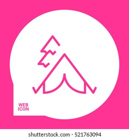 camping linear vector icon for websites and mobile minimalistic flat design.