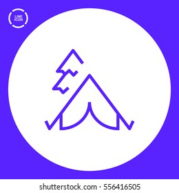 camping linear vector icon for websites and mobile minimalistic flat design.