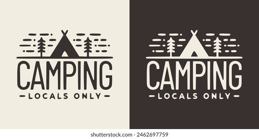 Camping locals club vector illustration design suitable for printable products.