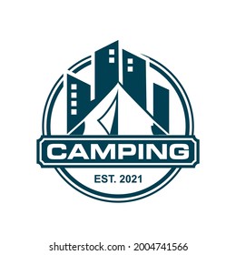 camping logo , adventure logo vector