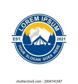 Camping-Logo, Abenteuerlogo Vektorgrafik