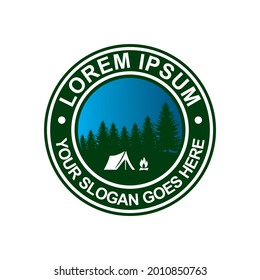 logotipo de camping , vector de logotipo de aventura