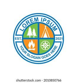 camping logo , adventure logo vector