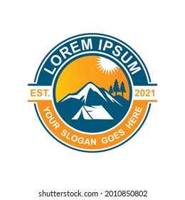 camping logo , adventure logo vector