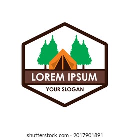 Camping-Logo, Abenteuerlogo Vektorgrafik