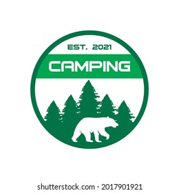 logotipo de camping , vector de logotipo de aventura