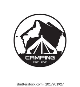 logotipo de camping , vector de logotipo de aventura