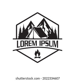 Camping-Logo, Abenteuerlogo Vektorgrafik