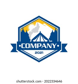 Camping-Logo, Abenteuerlogo Vektorgrafik