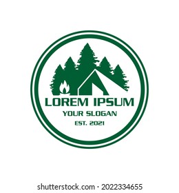 camping logo , adventure logo vector