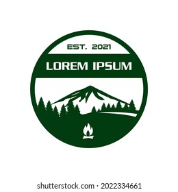 Camping-Logo, Abenteuerlogo Vektorgrafik