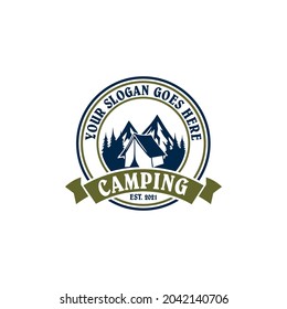 camping logo , adventure logo vector