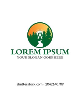 logotipo de camping , vector de logotipo de aventura