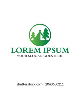 Camping-Logo, Abenteuerlogo Vektorgrafik