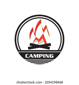 camping logo , adventure logo vector
