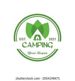 Camping-Logo, Abenteuerlogo Vektorgrafik