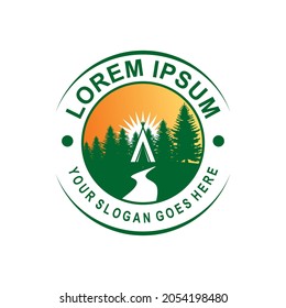 logotipo de camping , vector de logotipo de aventura