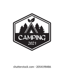 Camping-Logo, Abenteuerlogo Vektorgrafik