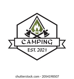 logotipo de camping , vector de logotipo de aventura