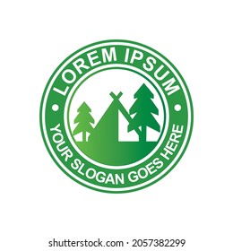 logotipo de camping , vector de logotipo de aventura