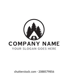 Camping-Logo, Abenteuerlogo Vektorgrafik