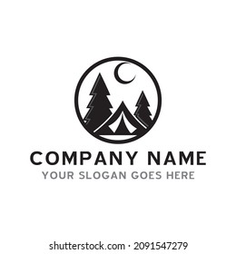camping logo , adventure logo vector